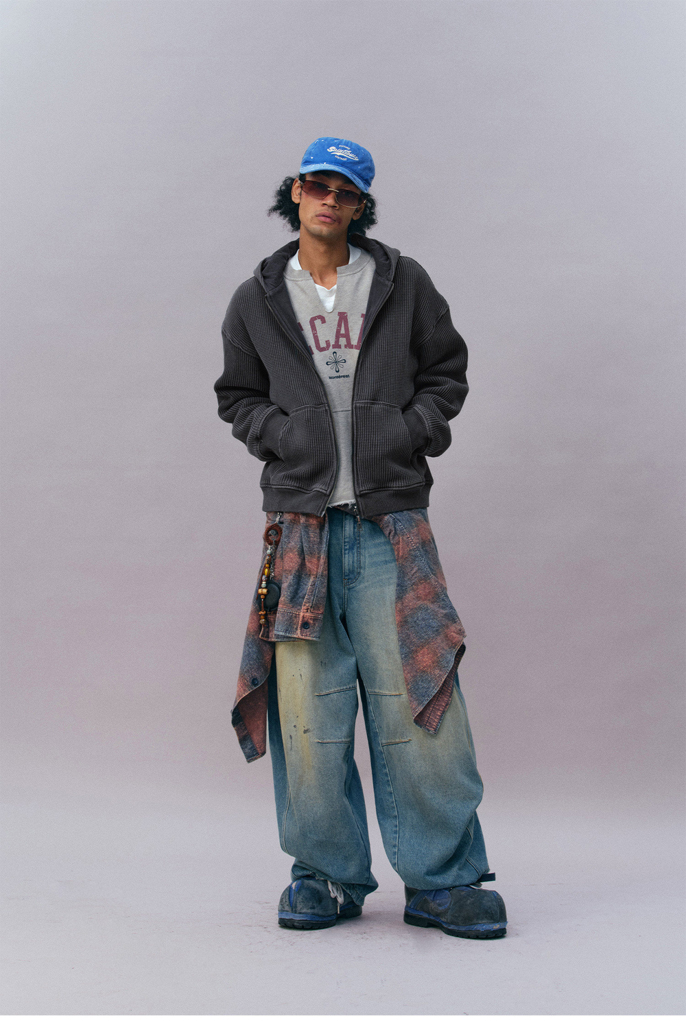 Худи Двухсторонний Nothomme Monterest vintage waffle knit reversible relaxed fit hooded