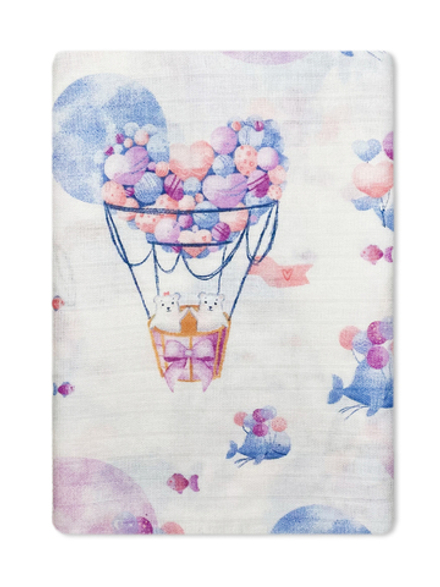 Плед (чехол на одеяло) муслиновый 4-х слойный Китята 110*140 RinaAmari