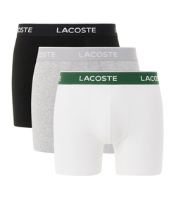 Боксерки теннисные Lacoste Cotton Stretch Brief 3P - black/grey/white