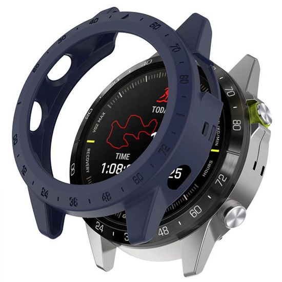 Защитный бампер чехол для часов Garmin MARQ Gen 2 Adventurer Athlete Aviator Captain Golfer материал TPU (Темно-синий)