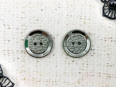 Пуговицы, d 2,1 см, хром