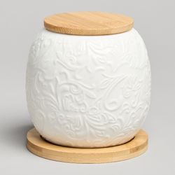 БАНКА LEFARD "MUSE" С ДЕР.КРЫШКОЙ НА ДЕР.ПОДСТАВКЕ 10*11,5 СМ 600 МЛ