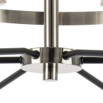 723065 Люстра FLUME 6х40W E14 ЧЕРНЫЙ МАТОВЫЙ/НИКЕЛЬ