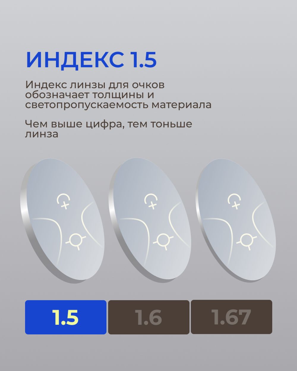 Прогрессивная линза Zeiss RX Light 2 3D BG DV Plus Platinum UV 1.5