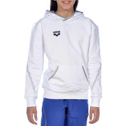 Спортивная толстовка юниорская Arena JUNIOR Team Line HOODIE 10-11 лет (белая)