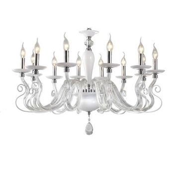 Люстра подвесная 12*Е14 OML-79303-12 белый/хром Alvara Omnilux