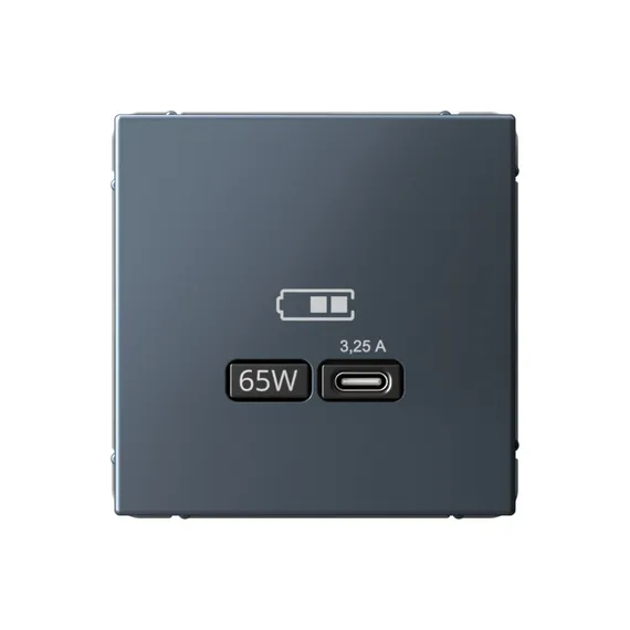 ARTGALLERY USB РОЗЕТКА тип-С 65Вт высокоскор.заряд. QC, PD, механизм, ГРИФЕЛЬ