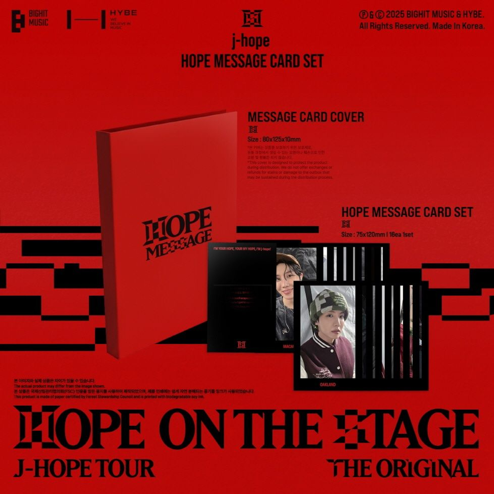 Альбом j-hope - HOPE ON THE STAGE j-hope Tour The Original + HOPE MESSAGE CARD SET