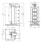 Гриль для шаурмы газовый Grill Master Ф4ШмГ с мотором
