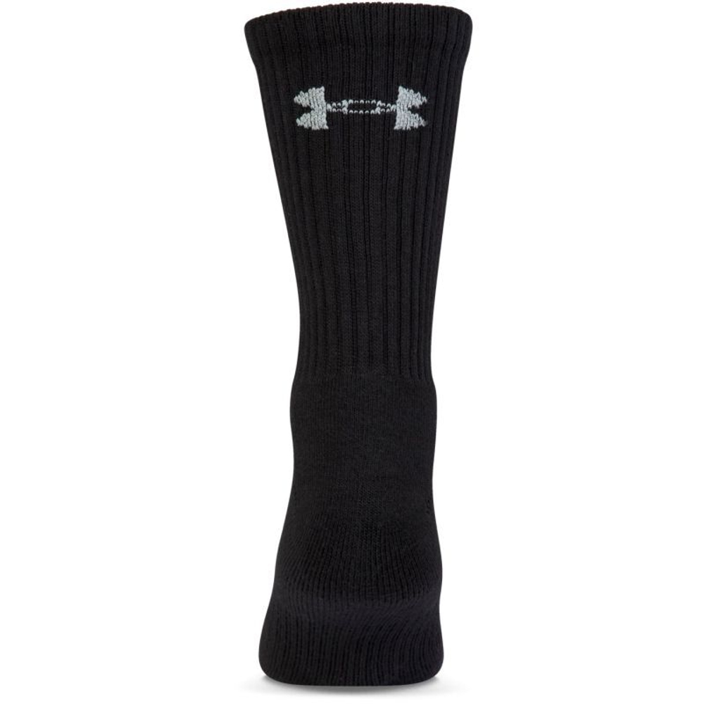 Теннисные носки Under Armour Charged Cotton 2 Crew Jr - 6 par/black