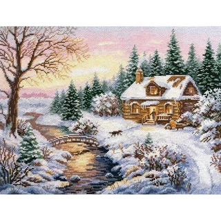 "Зима.К вечеру"-3-15 вышивка