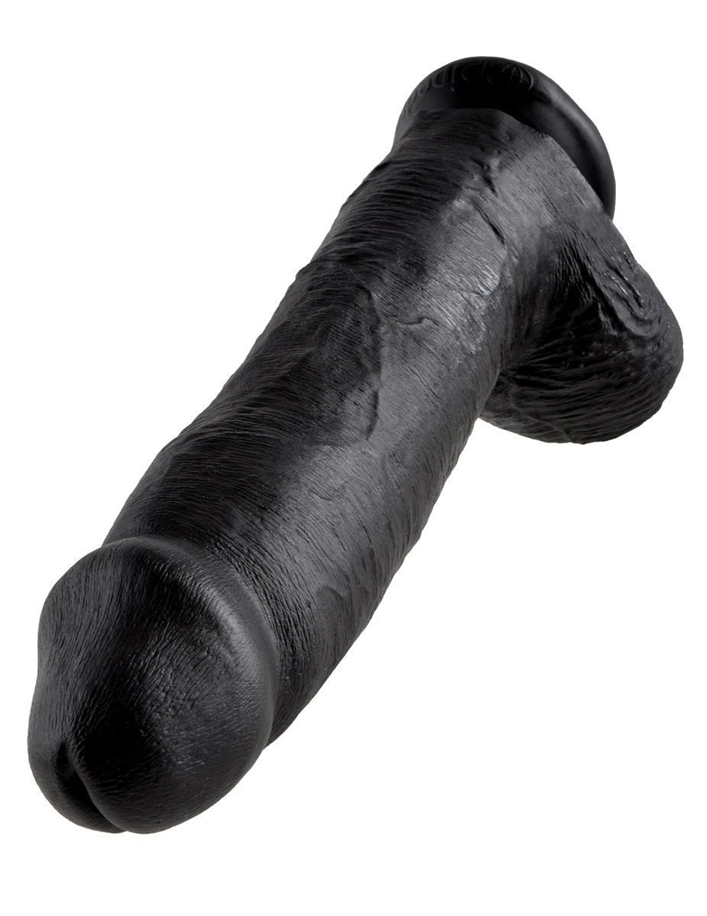 Чёрный фаллоимитатор-гигант 12" Cock with Balls - 30,5 см.