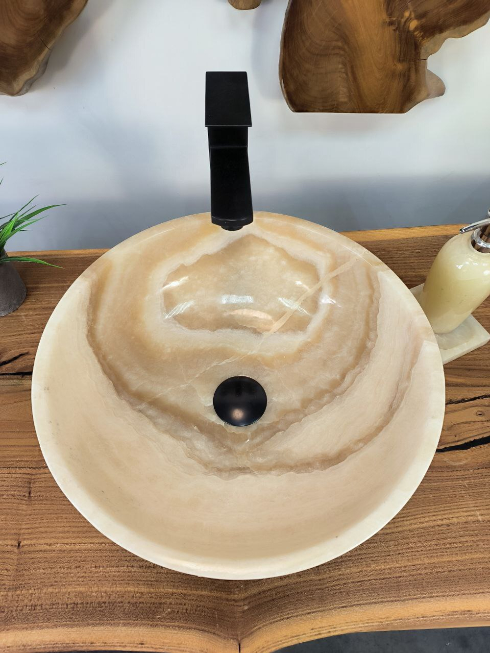 Раковина из оникса Bowl Natural BO-65737 40х40х15 из натурального камня