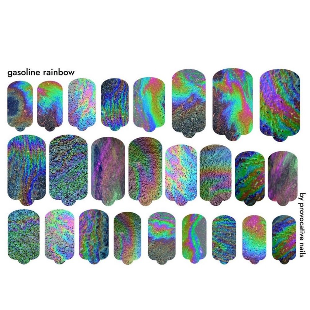 Пленки для маникюра Provocative Nails gasoline rainbow