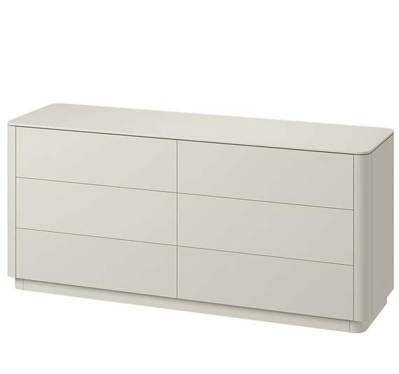 Комод Tammi 6 ящиков ширина 170 см (молочный)