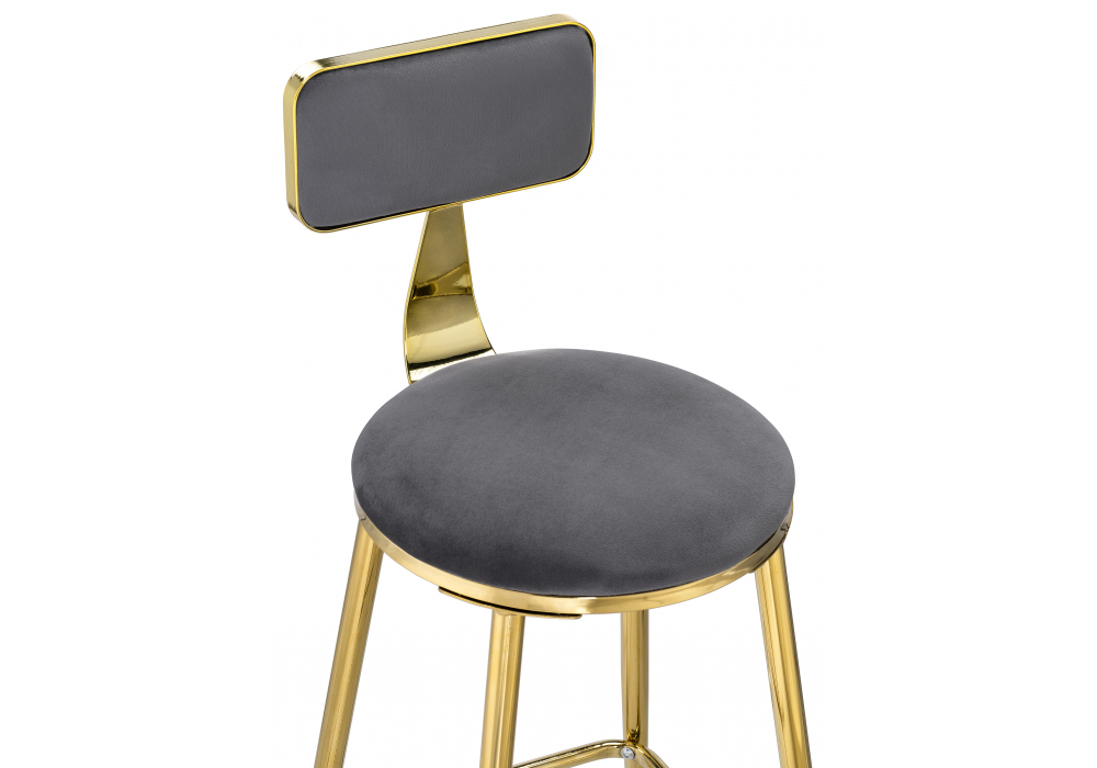 Барный стул Woodville Persi dark gray, gold