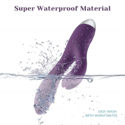 Вибромассажер для клитора и G-точки фиолетовый Jade Rabbit Vibrator