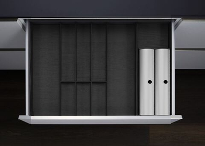 КОМПЛЕКТ лоток + держатель для фольги ФайнЛайн Линик, 800-900, ЯСЕНЬ черный