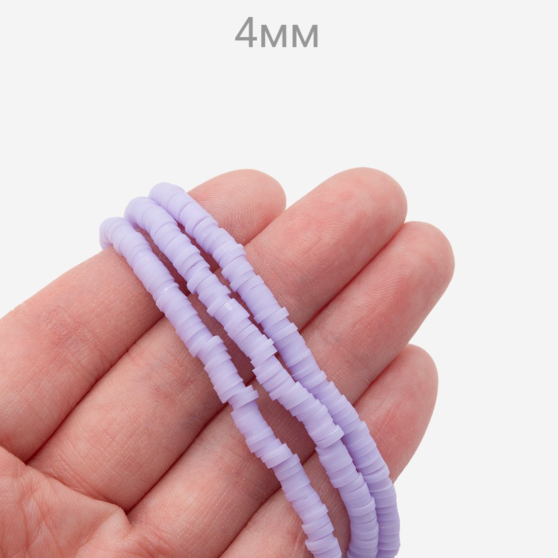 Бусины хеши, каучук, оттенок "Лиловая сказка"