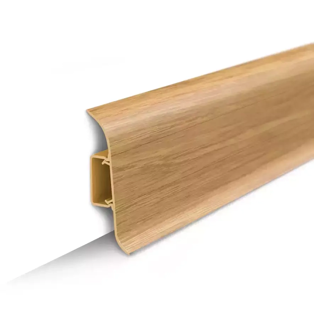 Плинтус ПВХ Идеал Комфорт 212 Дуб светлый 2200х55х22 мм