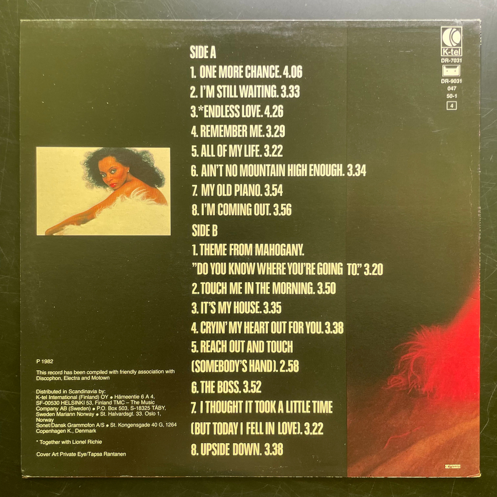 Diana Ross ‎– Golden Songs (Финляндия 1982г.)