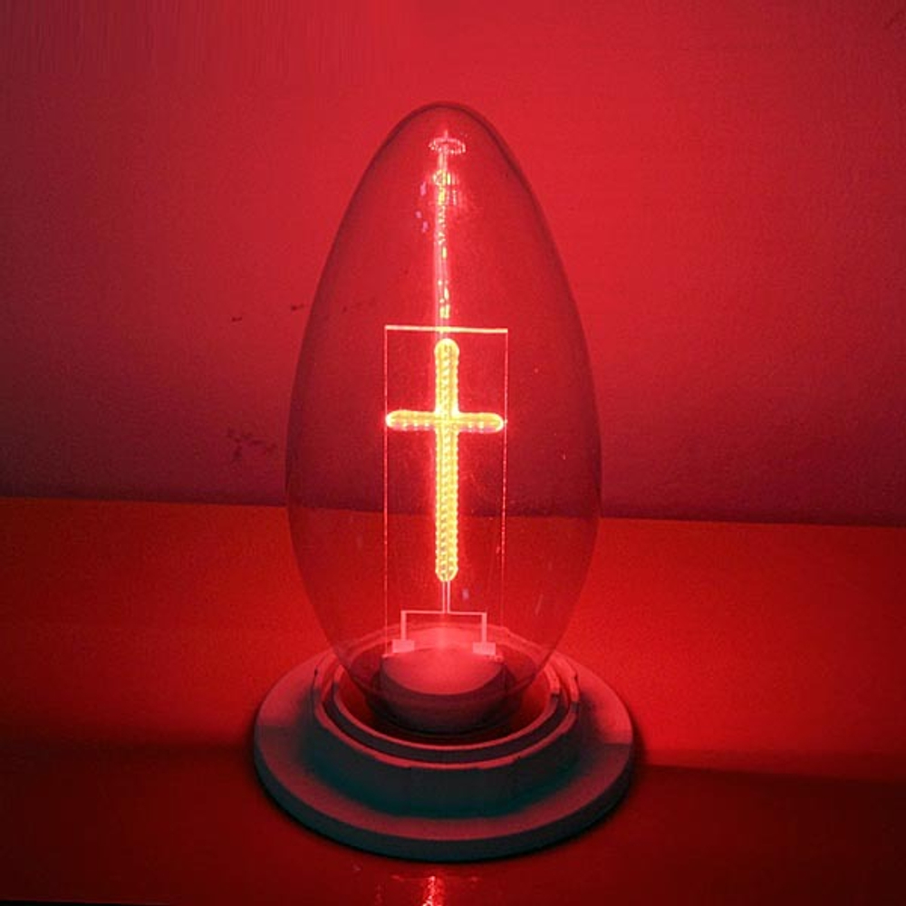 Лампа свеча - Крест - цвет в ассортименте