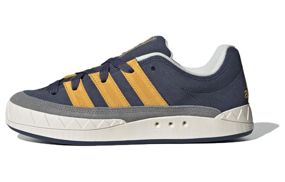 Adidas originals Adimatic suede comfortable, wear-resistant, lightweight, low-top sneakers for men and women with the same blue and yellow