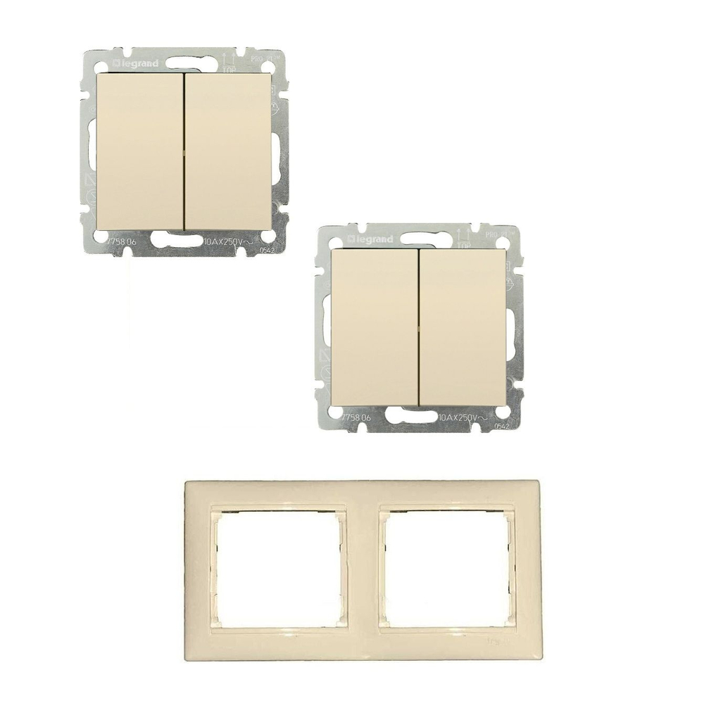 Legrand выключатель 4308 с рамкой 2 с/к