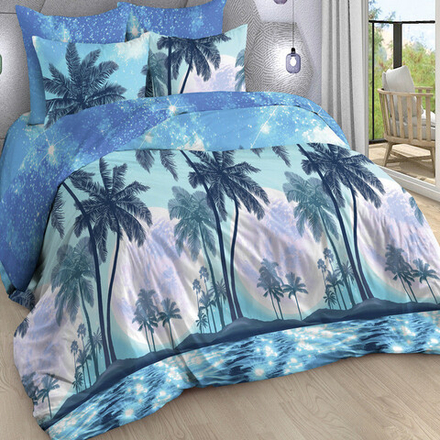 Комплект постельного белья "ВЛ. АЛОХА", поплин Премиум, 100% хлопок.