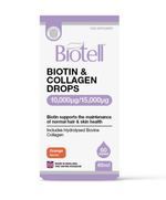 BioTell - Liquid Ionic Biotin + Collagen Drops 10000/15000 per serving, 60 ml