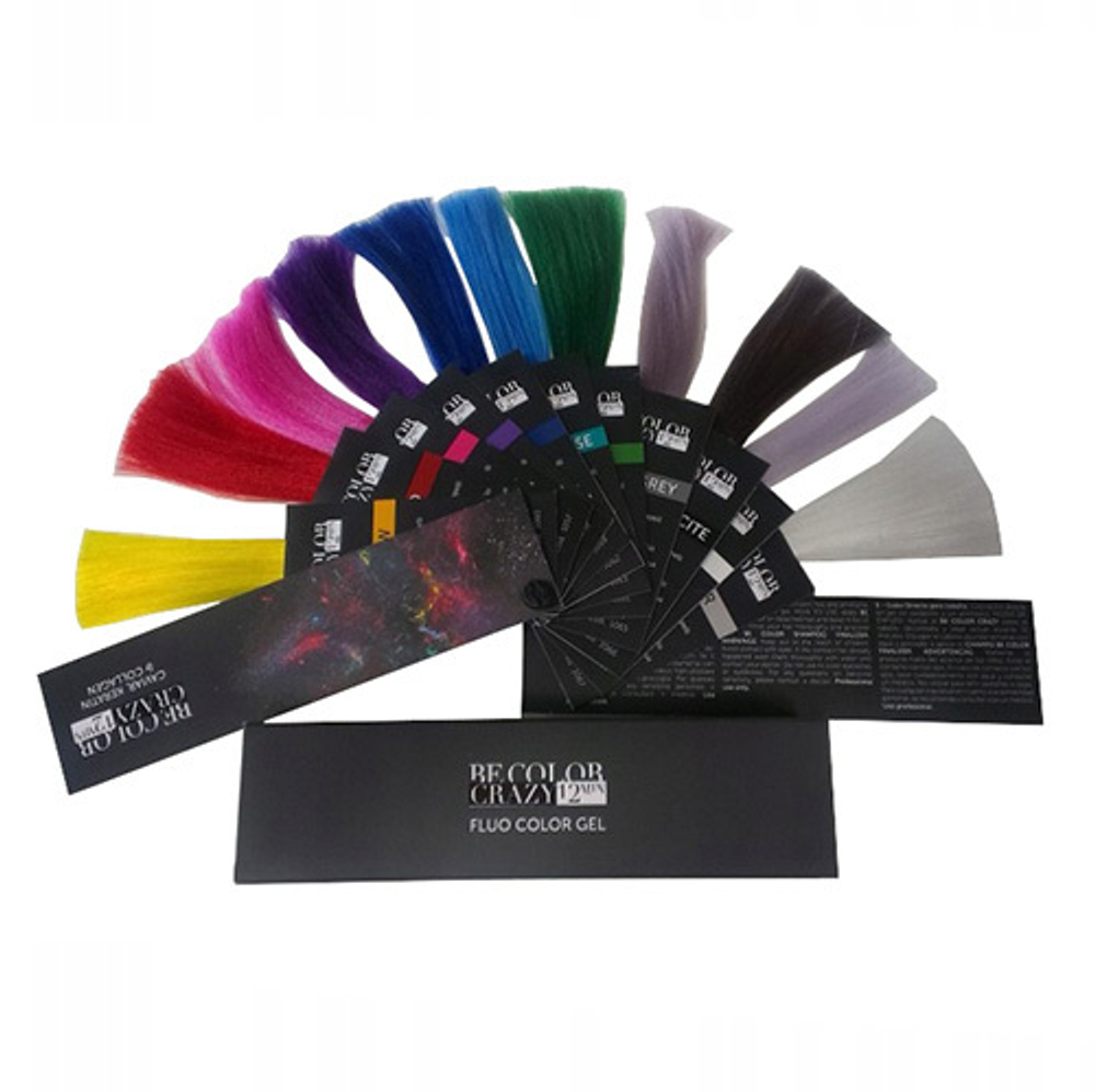 Люминесцентный гель-краситель для волос прямого действия Оттенок Синий Be Hair Color Crazy 12 Minute Blue 150мл