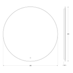 Зеркало Evoform с LED-подсветкой 27 W Ø100 см Сенсорный выключатель Теплый белый свет
