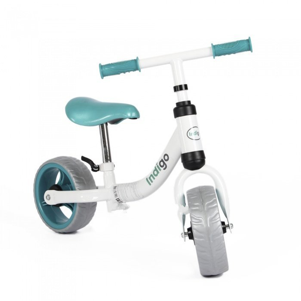 Беговел Benetti (накл.,рег.руль и сид.,кол.EVA-26,7см,макс.нагр.30кг,2-5 лет), (Indigo) (мятный)