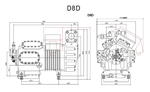 Поршневой полугерметичный компрессор Copeland D8DL-500X с мощностью 50 л.с.