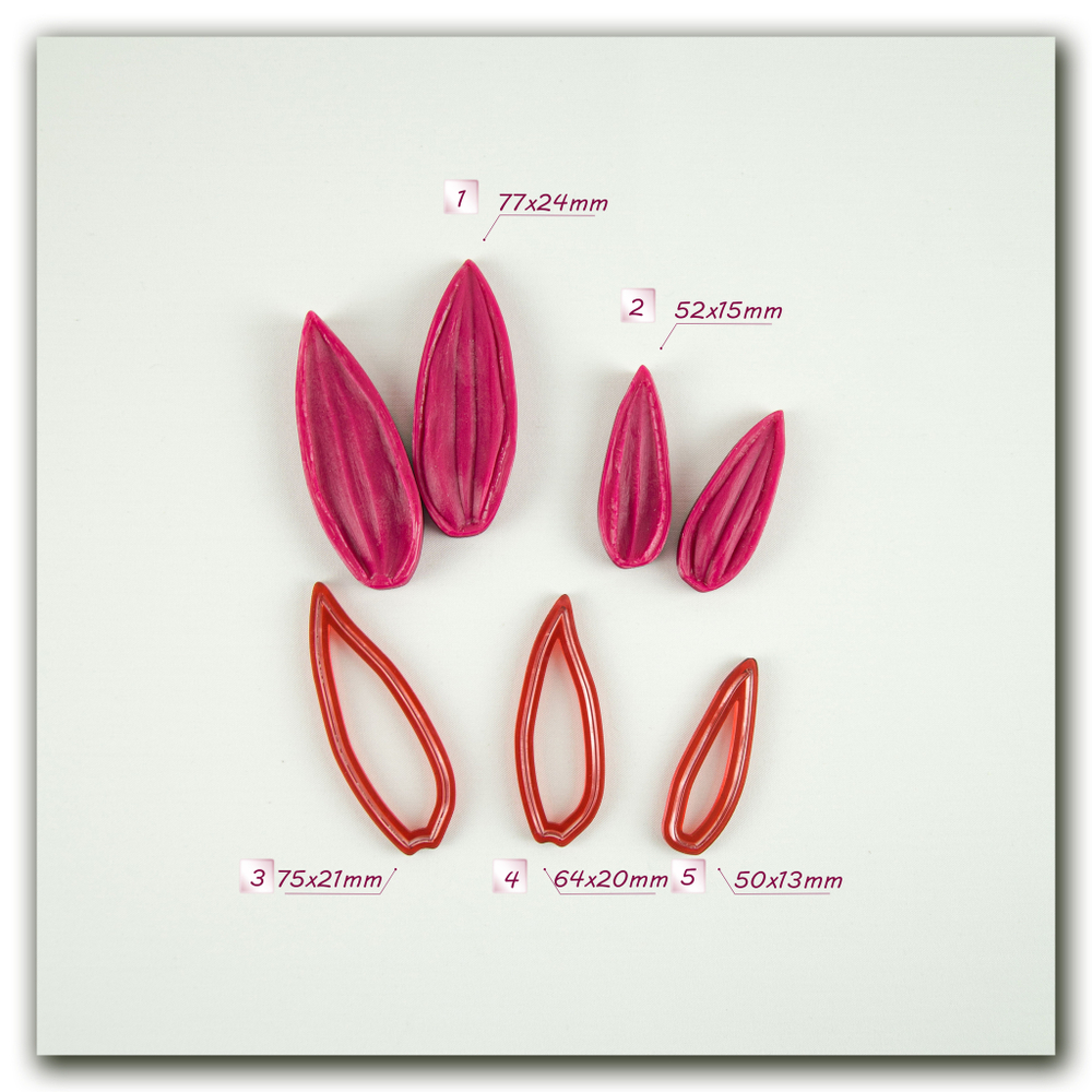 силиконовый молды и каттеры лилии