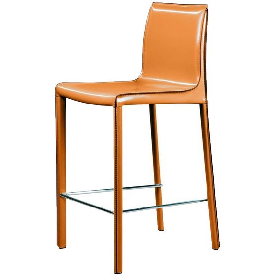 Полубарный стул Barrie оранжевая кожа