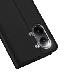 Чехол книжка черного цвета из кожи для Xiaomi Redmi Turbo 5 Max и Poco X8 Pro Max, серия Skin Pro Series от Dux Ducis