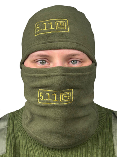 Теплая оливковая балаклава из флиса 5.11 Tactical