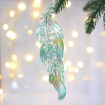 Подвеска «Тайное перо» 5*18 см, Зелёный