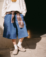 Baggy Bermuda Shorts Denim Blue