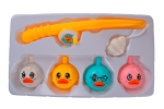 Набор игрушек для купания Рыбалка "Поймай утёнка": 4 утенка-брызгалки, плавают по воде