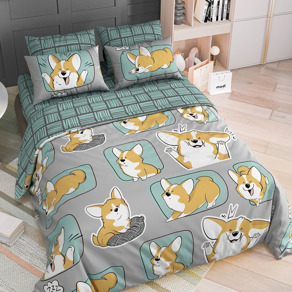 Поплин &quot;Корги&quot; | ш.150 см | 115 г/м² | хлопок-100%