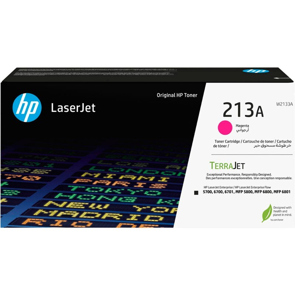 Картридж HP W2133A (213A) для Color LaserJet Enterprise 5700/6700, Enterprise Flow MFP 5800zf/6800 пурпурный (3K)