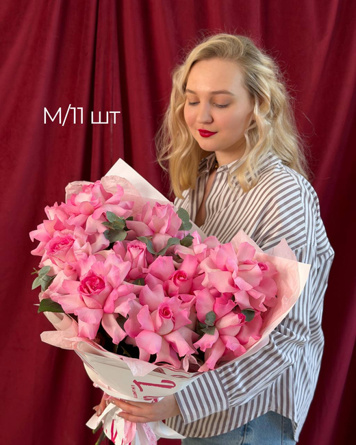 Букет "Моно французских роз 11 шт"