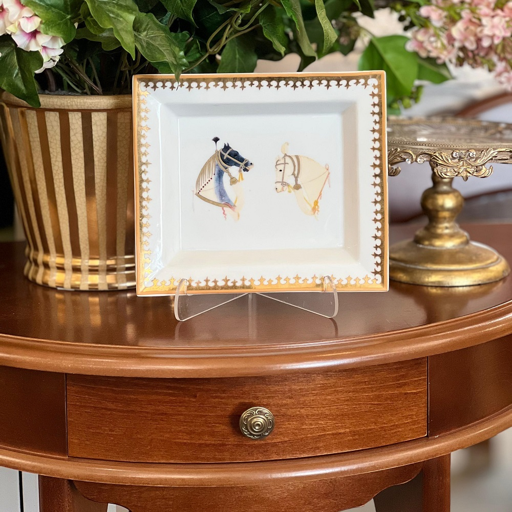 Чаша  квадратная Слон/Лошади