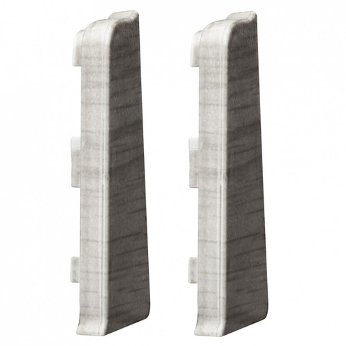 Торцевые заглушки для плинтуса ПВХ Aberhof 70мм, 7044 Дуб Болтон (левая/правая)