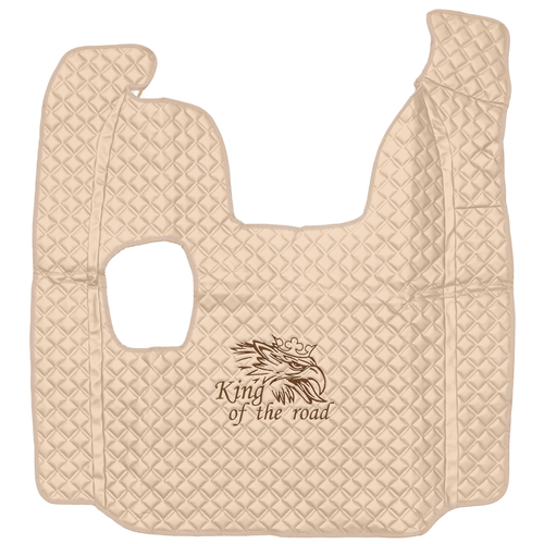 Ковры SCANIA 5 серии R (механика) (экокожа, бежевый, бежевый кант, коричневая вышивка)