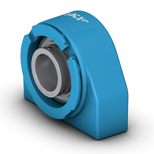 Стационарный шарикоподшипниковый узел с коротким основанием с широким внутренним кольцом и фиксацией с помощью установочных винтов, композит P2BTC 35M-TPSS