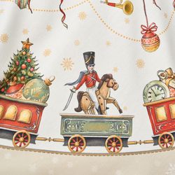 СКАТЕРТЬ ОВАЛЬНАЯ "ЩЕЛКУНЧИК" ,140Х180СМ ,БЕЖЕВЫЙ, 100% ХЛОПОК ,ТВИЛ