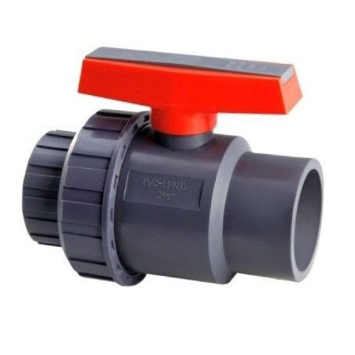 ПВХ Кран шаровый 50мм с одной гайкой